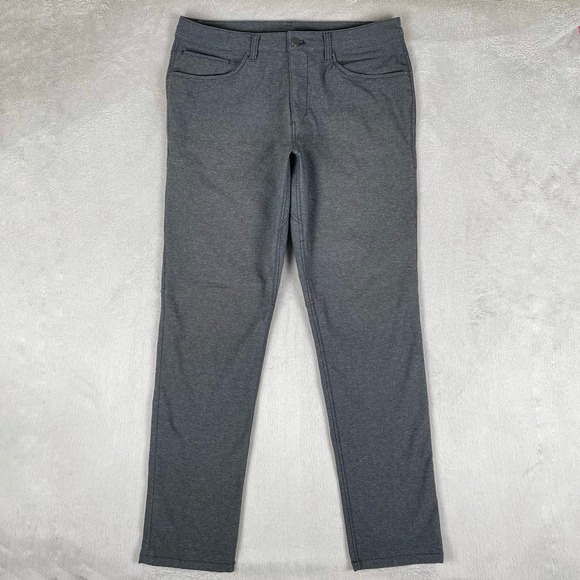 lululemon athletica Other - Lululemon ABC Pant Classic Tech Canvas Mens 34x33 Heather Gray Office Stetch EUC